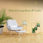 3-Tier Gold Frame Planter Stand with Green Botanical Leaf Pots