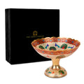 Handcrafted Brass Pedestal Centerpiece – Peacock Design (With Velvet Box)