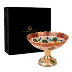 Handcrafted Brass Pedestal Centerpiece – Peacock Design (With Velvet Box)
