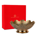 Handcrafted Brass Centerpiece – Antique Gold Finish (With Velvet Box)